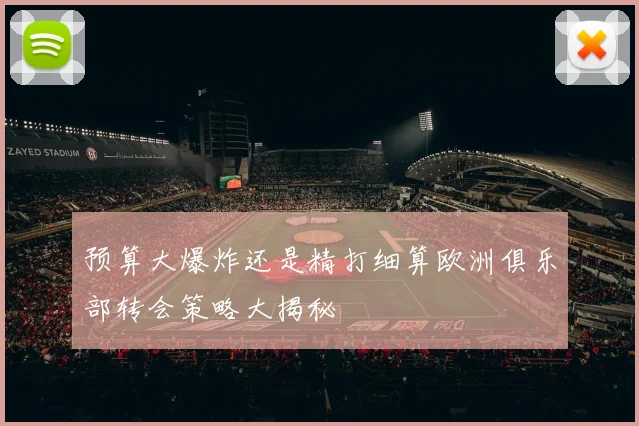 预算大爆炸还是精打细算欧洲俱乐部转会策略大揭秘